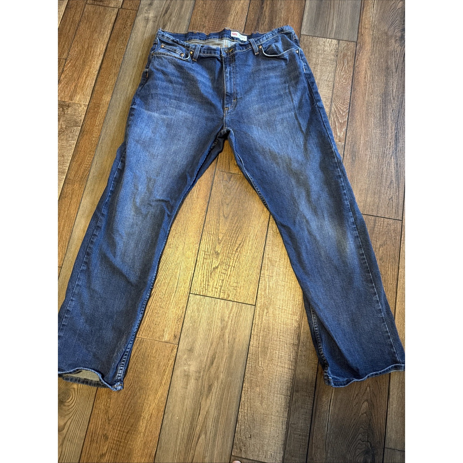 Wrangler Mens Relaxed Bootcut Jeans Size 38 Blue Denim Classic Fit
